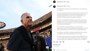 Este fue le mensaje que publicó Carlos Queiroz, anunciando que no seguirá siendo el director técnico de Ghana - crédito @carlosqueiroz_/Instagram