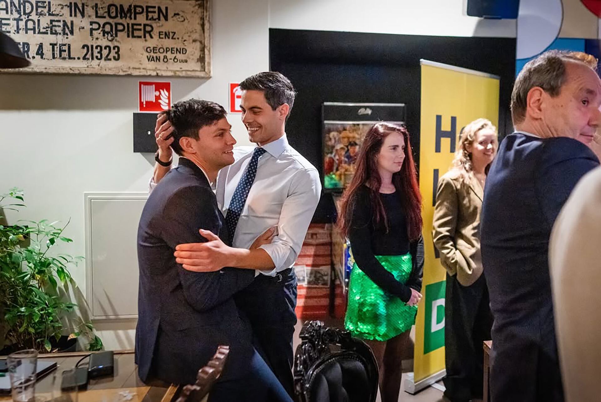 Otra de las fotos que compartió Rob Jetten en medio de los festejos