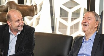 Los gobernadores Omar Perotti (Santa