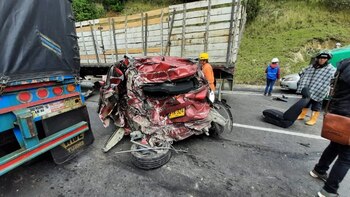 Accidente Bogotá Tunja Foto: RTV