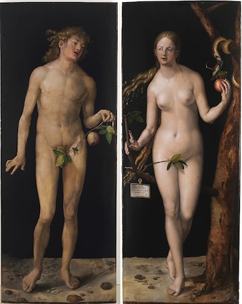 "Adán y Eva", de Alberto Durero, una obra en tamaño natural en el Museo del Prado