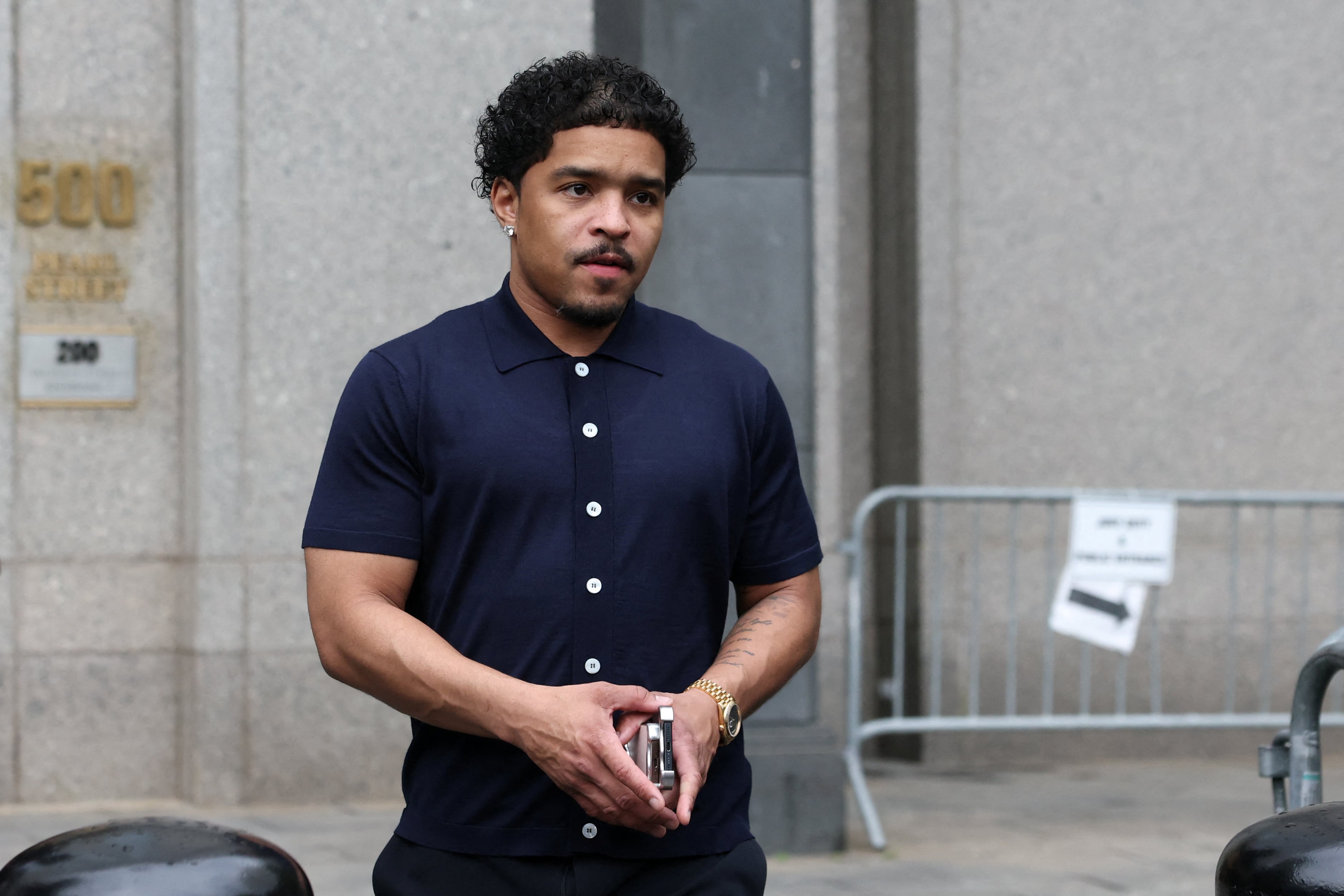 Justin Combs es otro de los hijos de Diddy que ha aparecido públicamente en el contexto del juicio (REUTERS/Brendan McDermid)