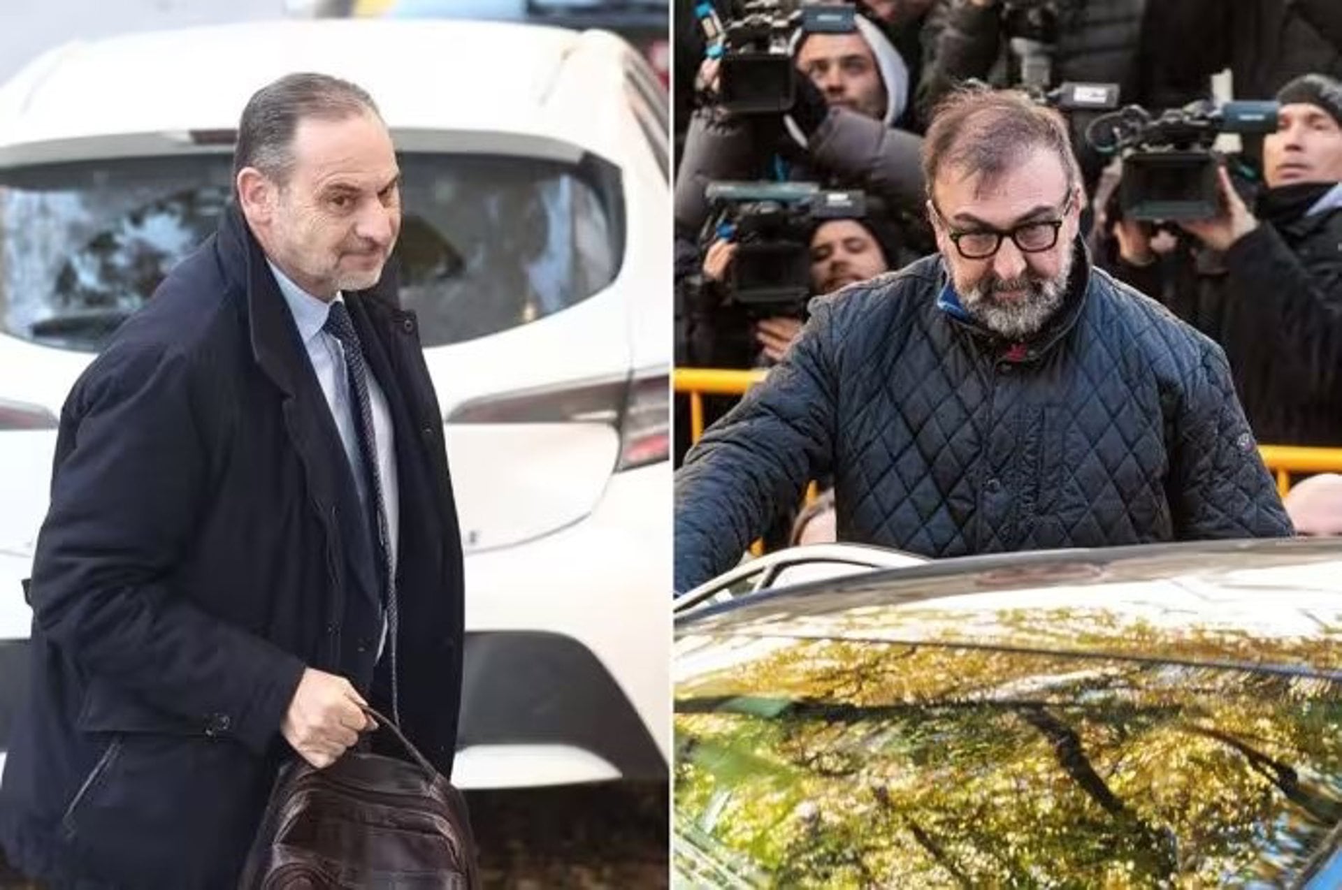 El exministro de Transportes, José Luis Ábalos, y su exasesor, Koldo García, a su llegada al Tribunal Supremo. (Europa Press)