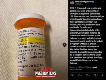 El Chapo sufre de presión