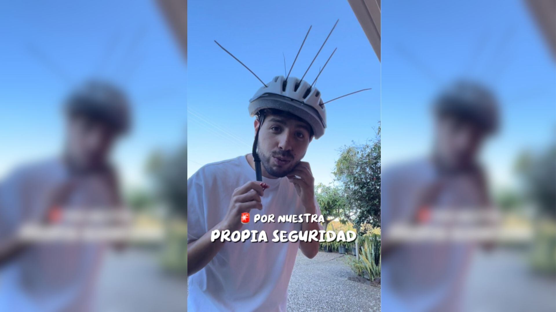 Un residente en Australia explica su medida de seguridad para evitar el ataque de las urracas (Instagram / @leandrovlogss)