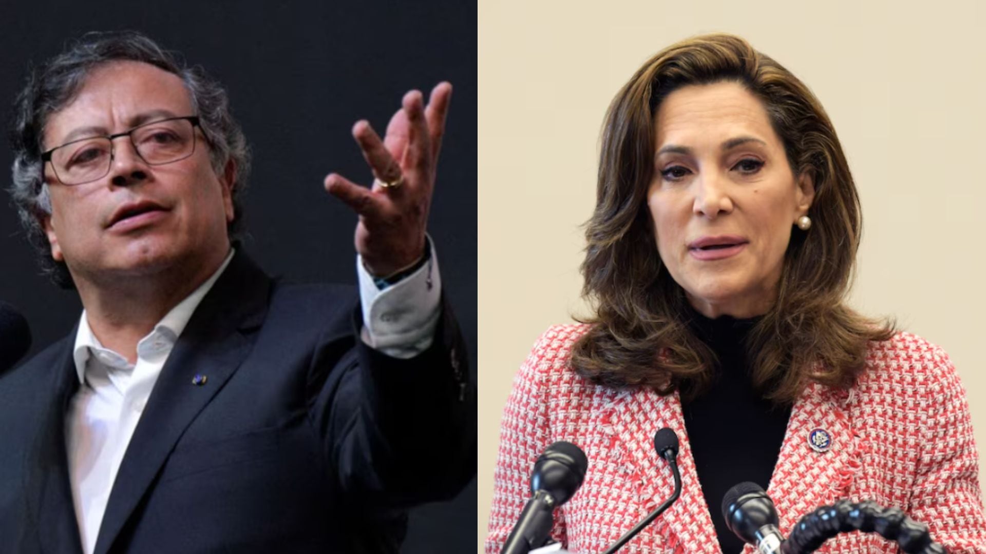 Gustavo Petro sacó pecho por su administración y le contestó a María Elvira Salazar - crédito Montaje Infobae