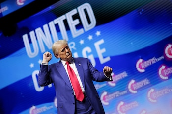 Donald Trump en un acto