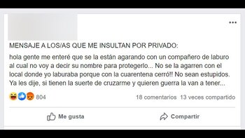 ESTADOS DE FACEBOOK ACOSADOR LA PLATA