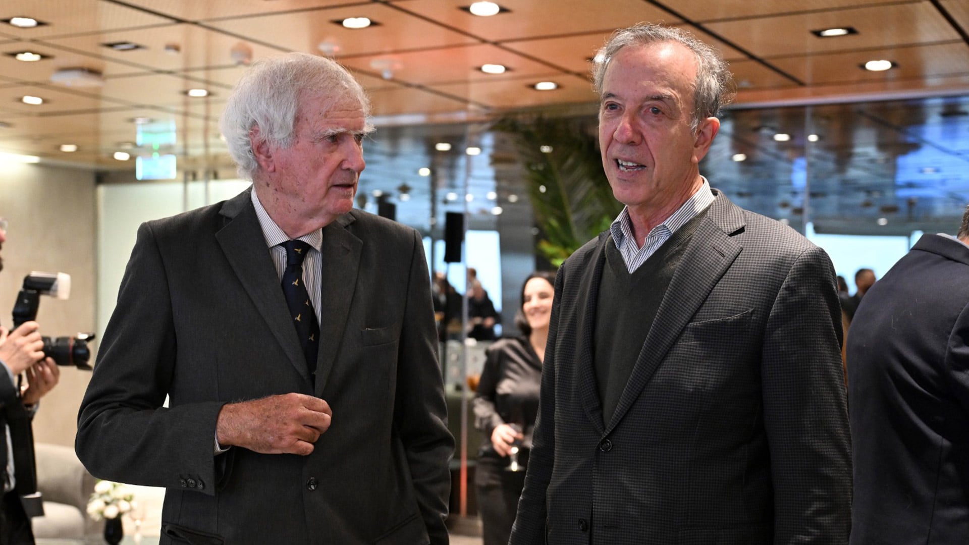 Eduardo Escasany y Patricio Supervielle, presidente de Grupo Supervielle