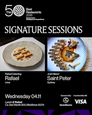 Clon, Shizen, Cosme, Rafael y Sapiens participarán en encuentros culinarios con cocineros internacionales del 1 al 5 de noviembre, en una programación paralela a la gala del 4 de noviembre.