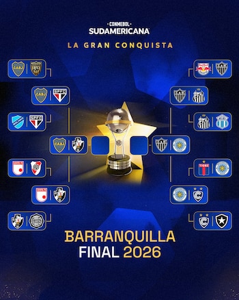 Así está el cuadro de la Copa Sudamericana (X: @Sudamericana)