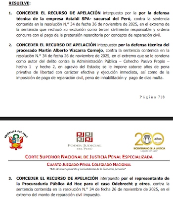 Resolución del Cuarto Juzgado Penal