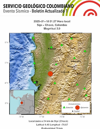 Se reportó un evento sísmico