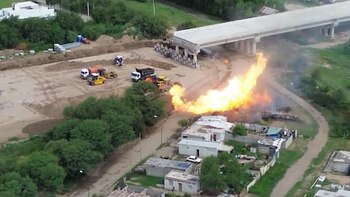 Explotó un caño de gas