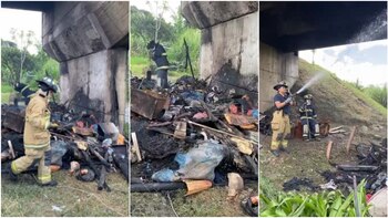 Un incendio acabó con dos