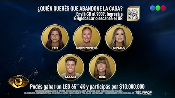 La placa de nominados de Gran Hermano incluyó a Manuel Ibero, Steffany “Campanita” Pereira, Cinzia Francischiello, Solange Abraham y Catalina “Titi” Tcherkaski