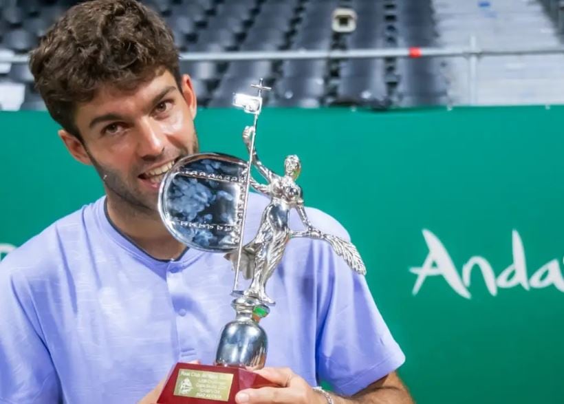 Facundo Díaz Acosta trepará al puesto 72 del ranking ATP (Crédito: Instagram / @copasevillachallenger)