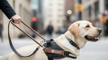 Solo el 60% de los perros guía completa su entrenamiento: el test genético que puede mejorar el pronóstico