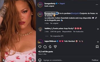 Rihanna lució un conjunto para su nuevo comercial con Savage X Fenty. (Instagram)