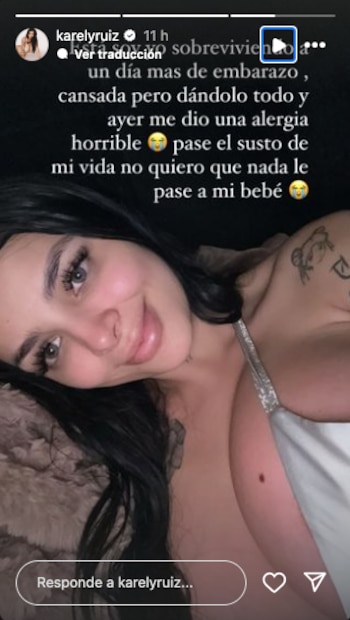 Karely Ruiz alarmó a sus