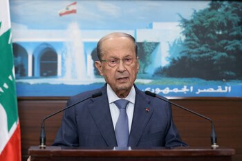 El presidente libanés, Michel Aoun