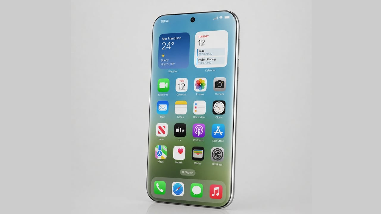 Apple prepara el iPhone 20 Aniversario con un diseño revolucionario de pantalla sin marcos para 2027. (@UniverseIce)