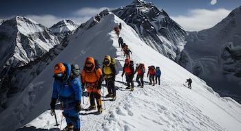 El descenso del Everest también
