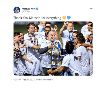 "Gracias Marcelo por rodo", escribió