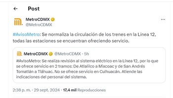 Restablecen el servicio de la