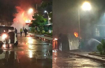 Un incendio en la madrugada
