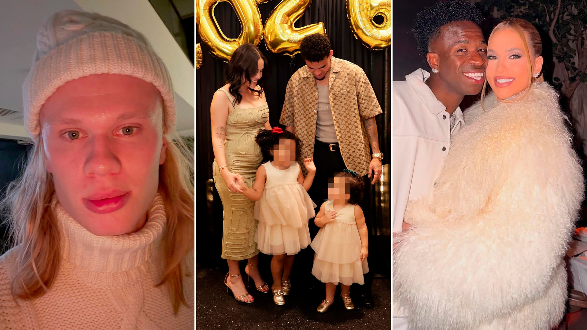 Los futbolistas celebraron el año nuevo