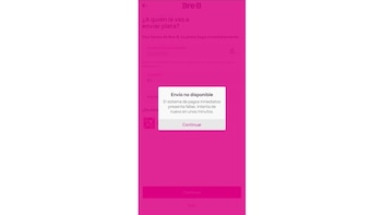 La aplicación presenta falla en el sistema de llaves de Bre-B - crédito captura de pantalla / Nequi