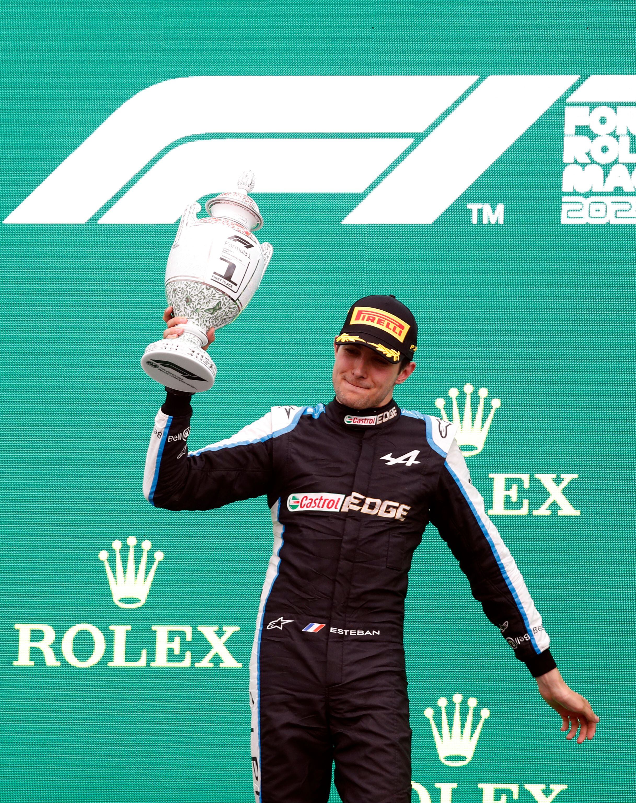 Esteban Ocon ganó el GP de Hungría en 2021 con Alpine (REUTERS/David W Cerny)