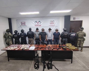 Los cuatri detenidos
(SSP Chiapas)