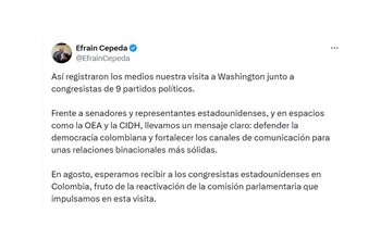 Efraín Cepeda y su balance de la visita a Estados Unidos