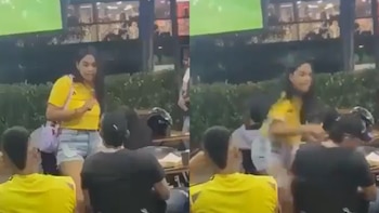Con una cachetada, mujer reveló la infidelidad de su pareja en pleno partido entre Colombia y Uzbekistán: quedó todo en video