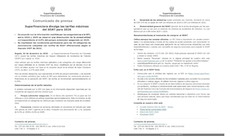 La SFC ajustó las tarifas