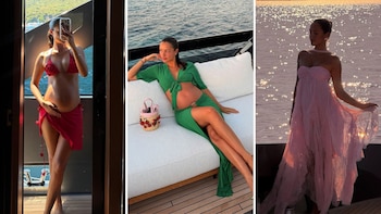 Alexandra Leclerc redefine la maternidad contemporánea: las claves de sus looks en la Costa Azul