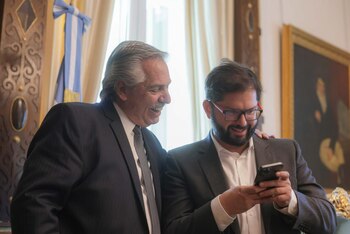 reunión Alberto Fernández y el presidente chileno, Gabriel Boric.