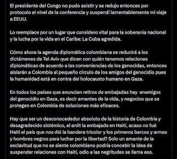 Gustavo Petro - crédito @petrogustavo/X