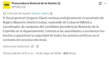 Los entes encargados del orden público han incrementado la presencia institucional en la región y coordinan acciones para proteger a aspirantes y colaboradores implicados en actividades proselitistas - crédito @PGN_COL / X