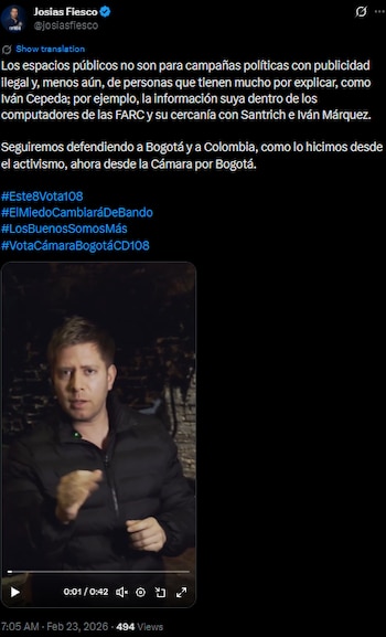 Josias Fiesco rechazó mensajes de