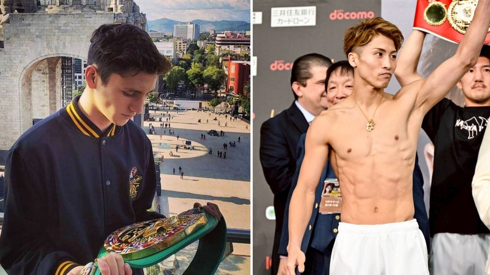 Davis Picasso buscará quitarle todos los campeonatos de la división supergallo a Naoya Inoue (Instagram/reydavidpicasso | X@naoyainoue_410)