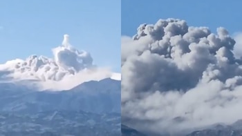 Fuerte expulsión de cenizas en el volcán Puracé: el sistema se mantiene en alerta amarilla