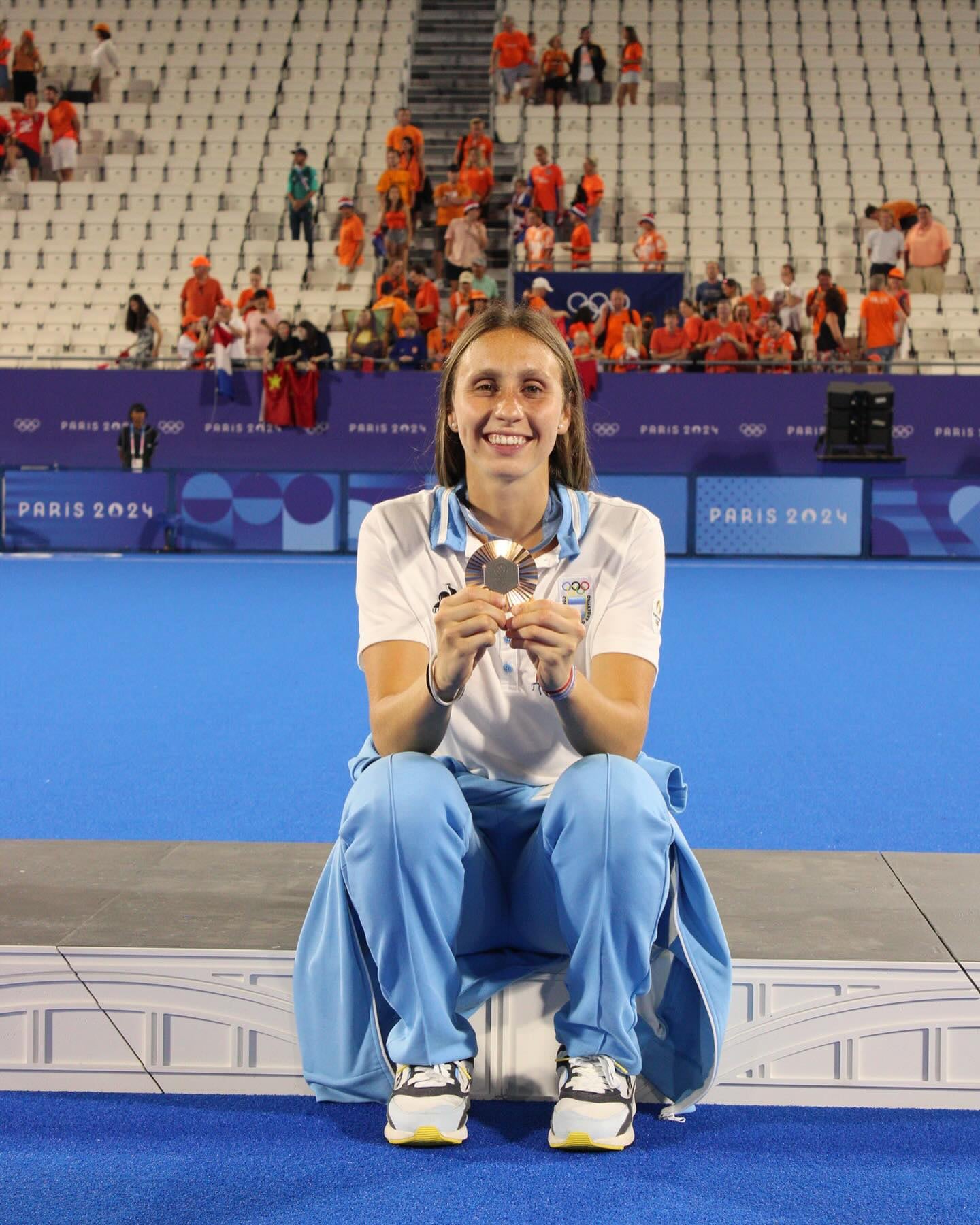 Sofía Cairó también convirtió el penal que le dio a Las Leonas la medalla de bronce en los Juegos Olímpicos de París 2024 (@soficairo_)