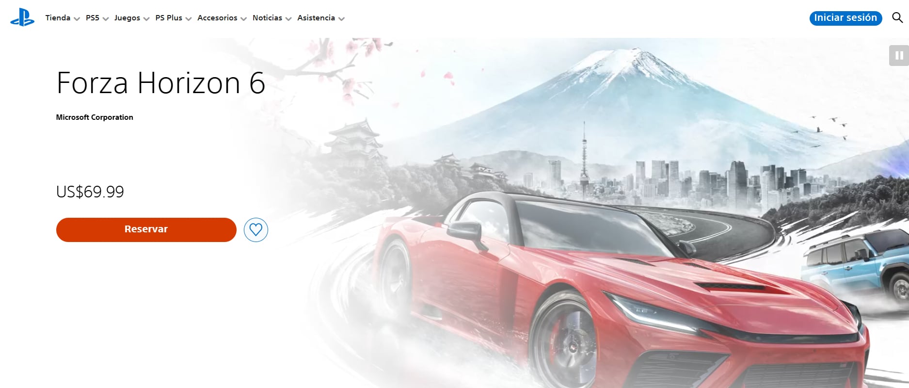 PlayStation confirmó que Forza Horizon 6 llegará a PS5 el 26 de enero de 2027. (PlayStation)