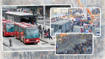 Protestas en Bogotá obligan al cierre de varias estaciones de la troncal Caracas de Transmilenio: rutas alternas hacia el norte y sur