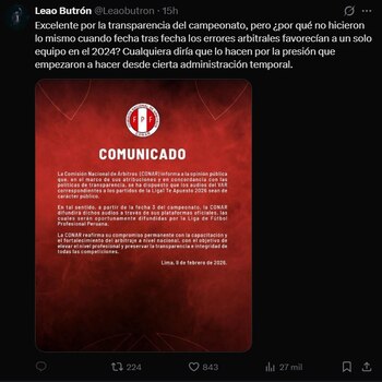 El tuit de Leao Butrón