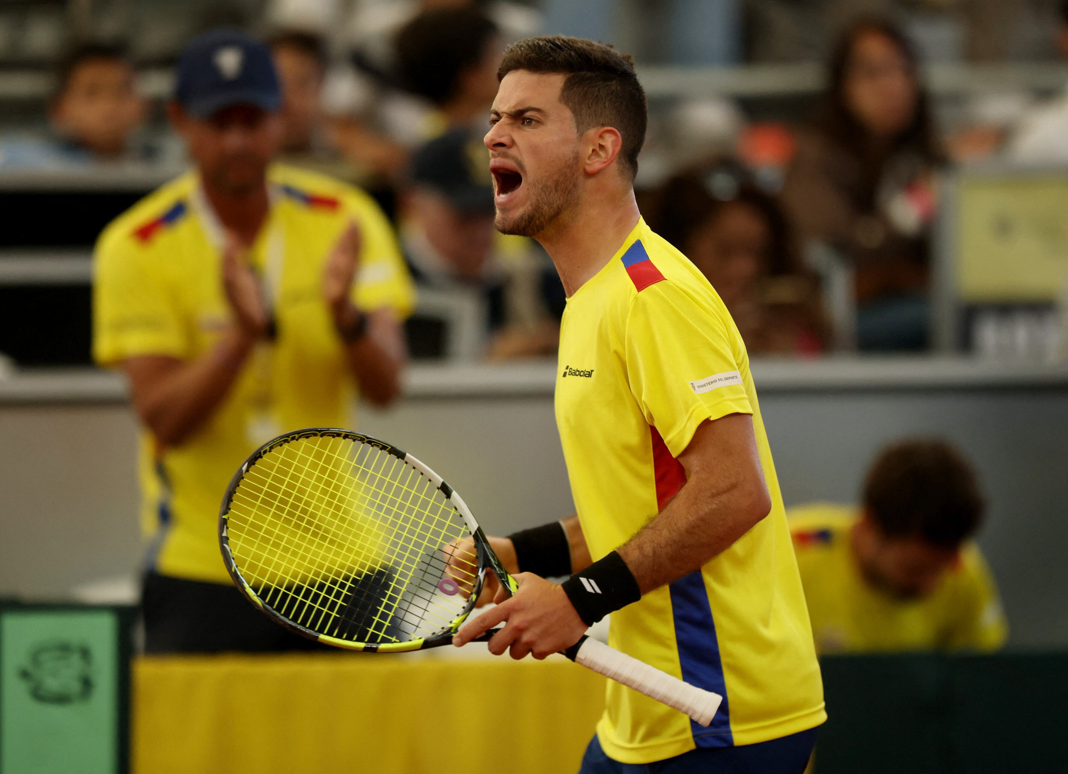 Nicolás Mejía es uno de los tenistas colombianos en proyección de la rama masculina - crédito Luisa González / REUTERS