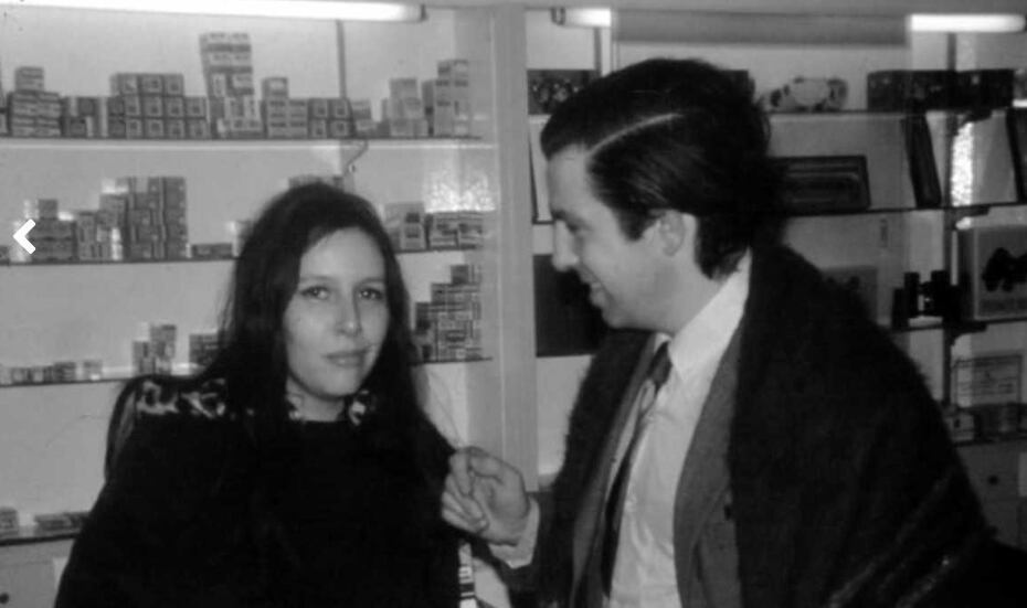 Jorge Candeloro, en 1970, con su esposa. (Marta García de Candeloro)